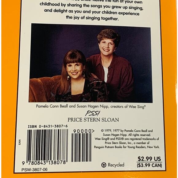 Vintage 1980s Wee Sing Children's Songs Fingerplays Songbook Price Stern Sloan - Picture 8 of 8